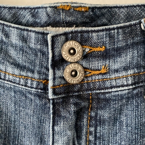 Chico’s Platinum Size 2 Denim Crop Jeans - Picture 3 of 16